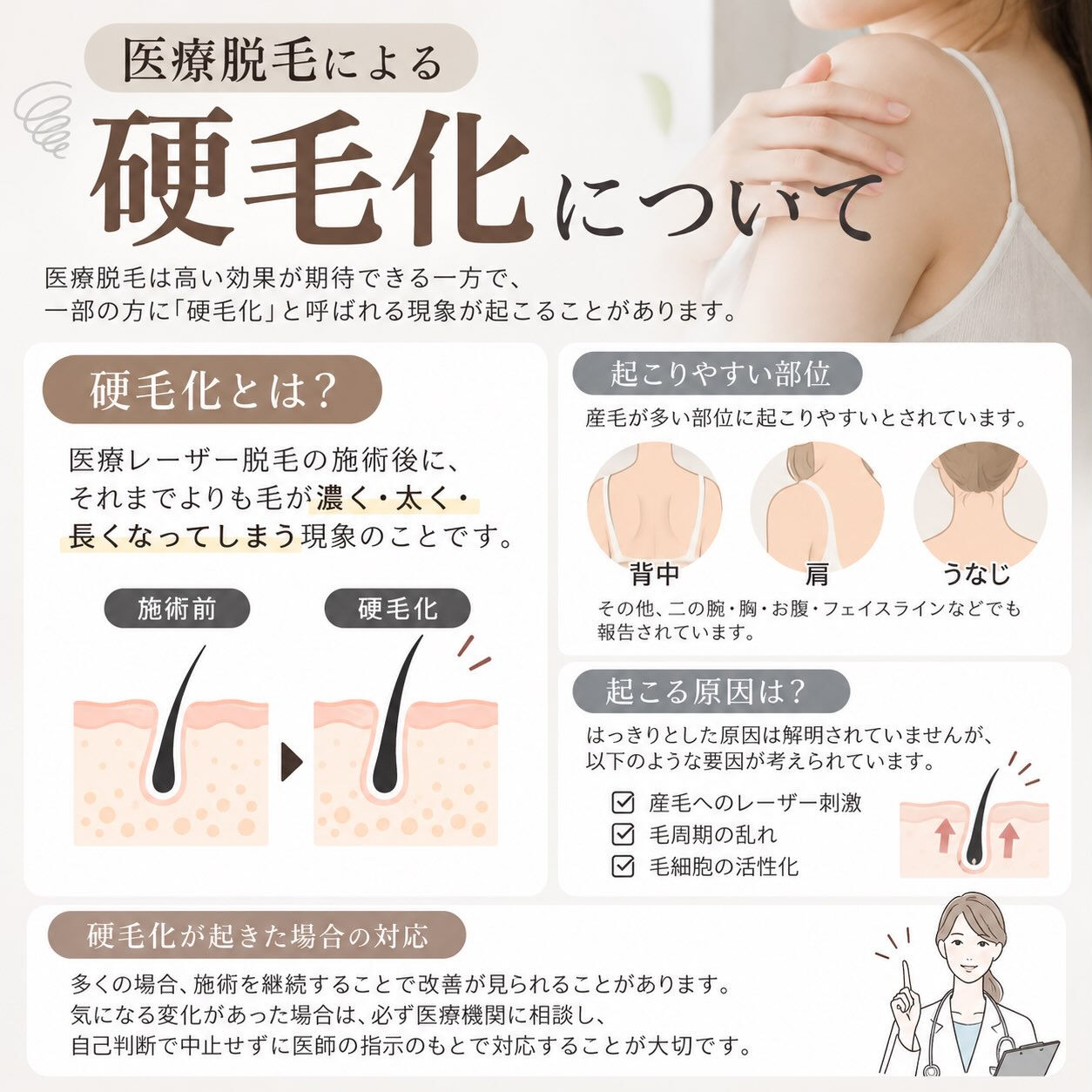 【脱毛で毛が濃くなる！？😳】
